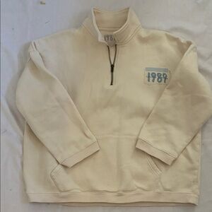Taylor Swift Cream Quarter-Zip Sweater